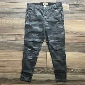 Democracy High Rise Camouflage Jeans - Gray